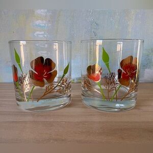 Courc Poppy Glass Tumblers - Set of 2